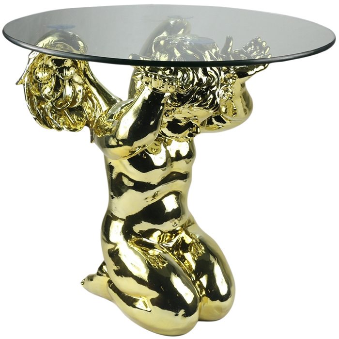 Angel Table With Glass Top